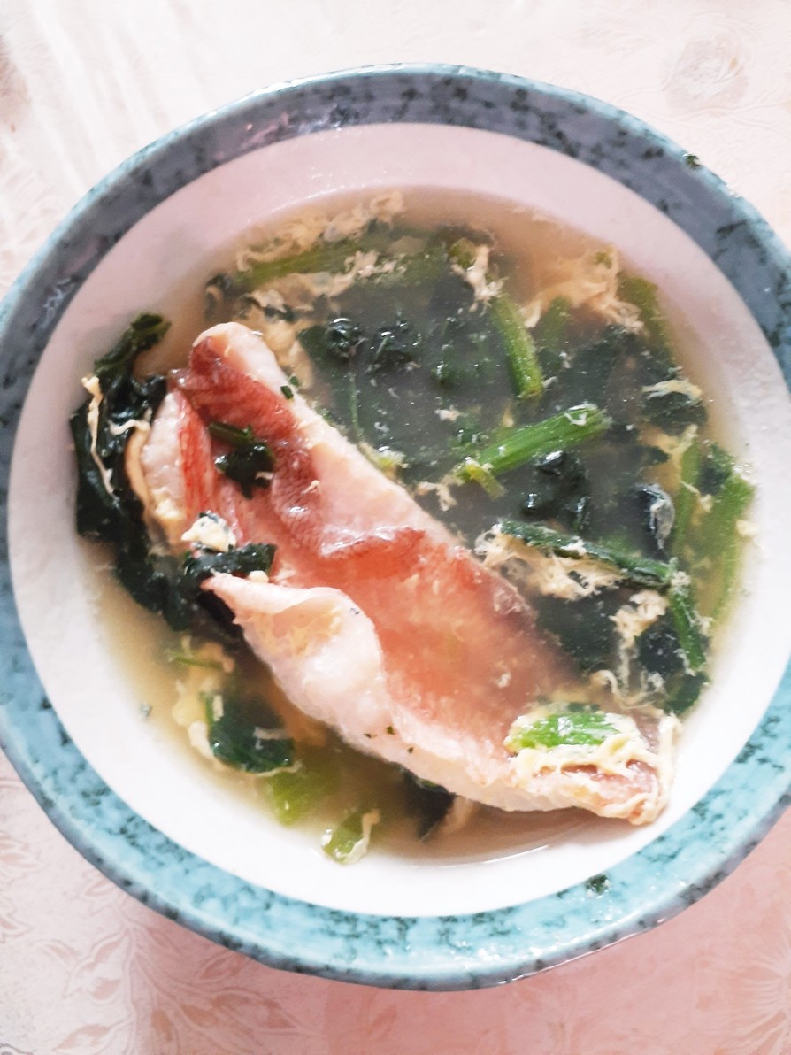 簡単★白身魚とほうれん草のかき玉スープの画像
