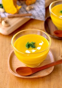 レンジで簡単！冷たいカボチャのスープ
