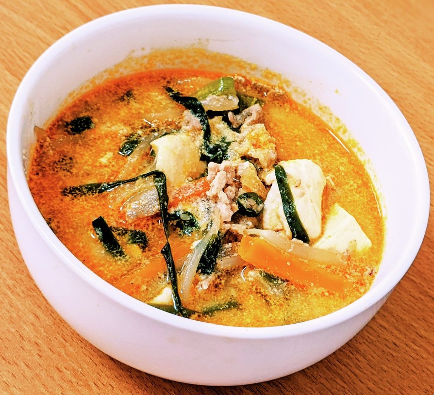 野菜たっぷり♡豆乳担々食べるスープの画像