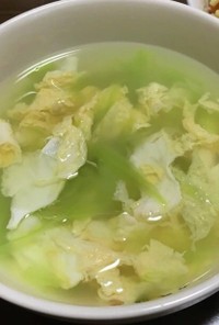 ブロッコリーの芯のかき卵スープ