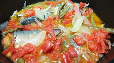 鯖のトマト煮の写真