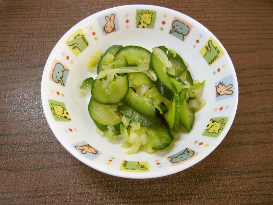 【保育所給食】キャベツと胡瓜の中華和えの画像