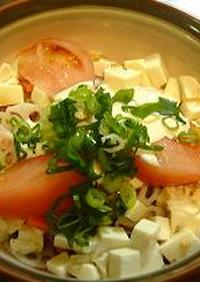 レンコンと豆腐のサラダ・カスピ海ヨーグルトのドレッシング