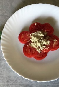 トマトのきな粉かけ