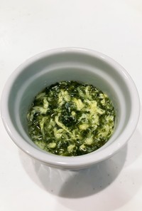 ［離乳食中期〜］小松菜のふんわり卵スープ