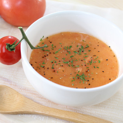 ぶんぶんで一瞬☆トマトの冷製スープの写真