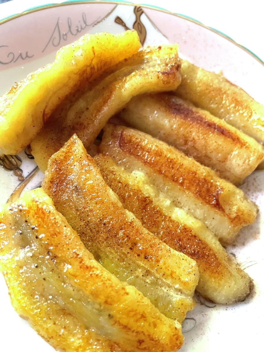 甘くて香ばしい焼きバナナの画像