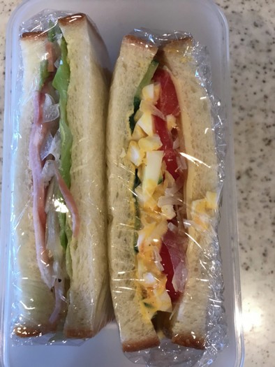 卵野菜サンドイッチの写真