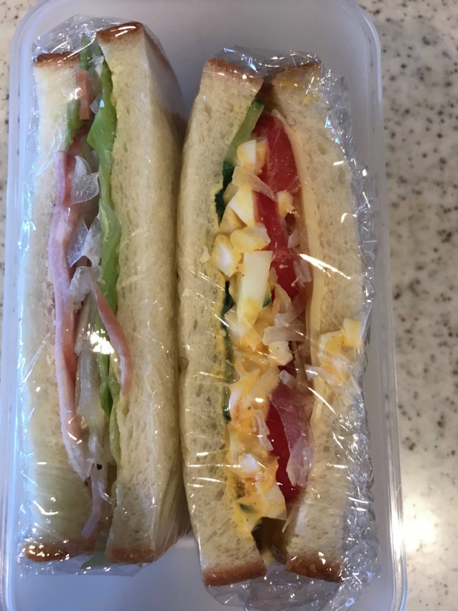 卵野菜サンドイッチの画像