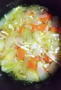 電気圧力鍋で簡単♪野菜コンソメスープ