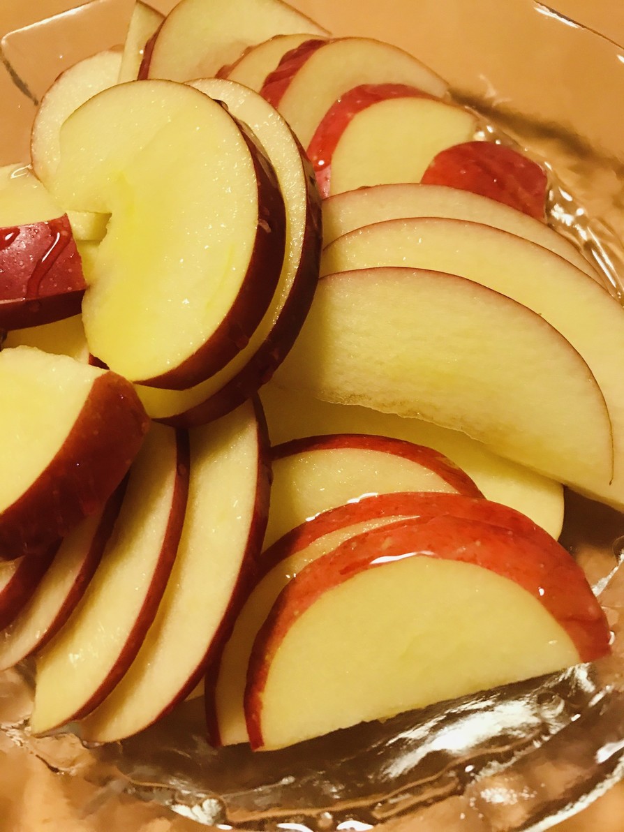 スライスリンゴのハチミツ＆リキュール漬けの画像