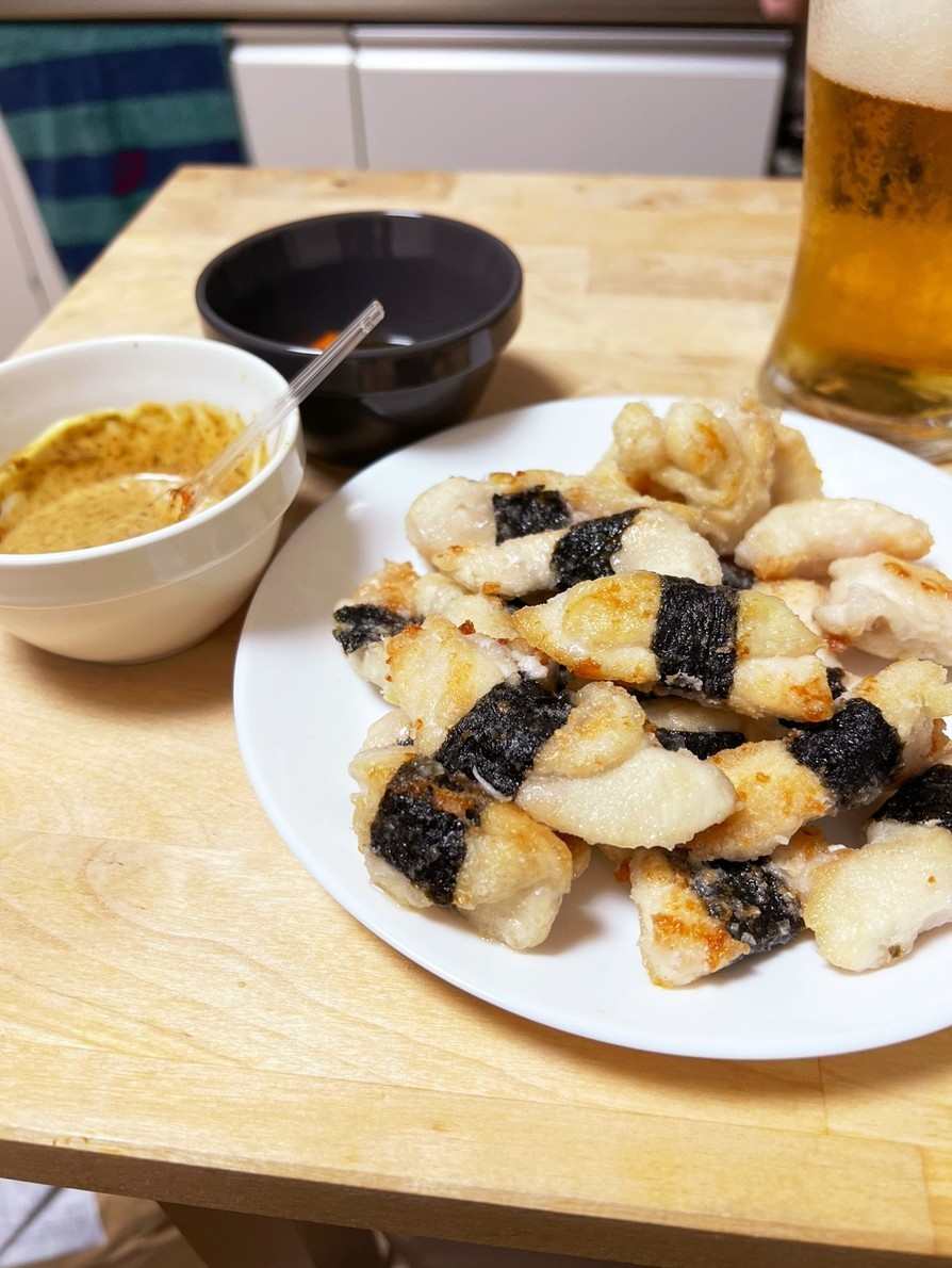 おつまみ☆激旨海苔マヨで鶏胸肉の磯部焼きの画像