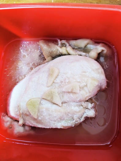 炊飯器で茹で鶏の写真