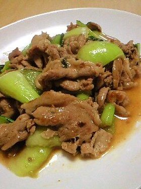 豚肉と青梗菜のオイスターソース炒め