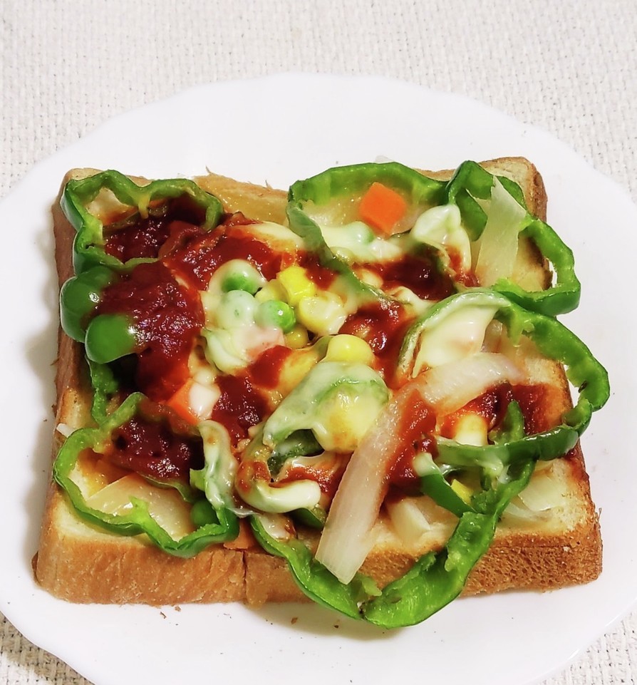 “ピザパンオープンサンドトースト”の画像