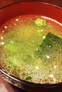 おくらの簡単スープ