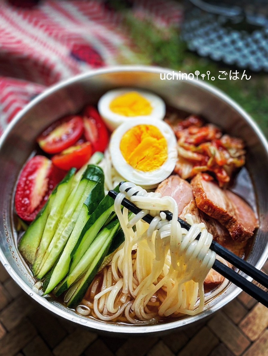 スープの素いらん♡韓国冷麺風♡そうめんの画像