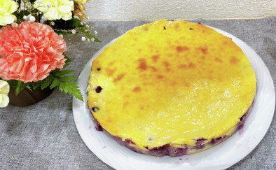 ブルーベリーのチーズケーキの写真