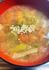 冷しゃぶの茹で汁で☆ポン酢スープ