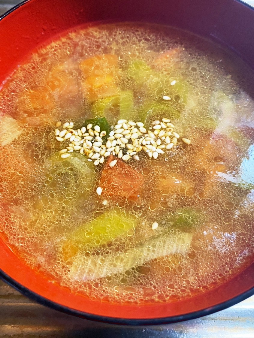 冷しゃぶの茹で汁で☆ポン酢スープの画像