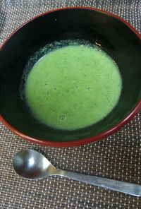 マクロビ菜の花雑穀豆乳スープ