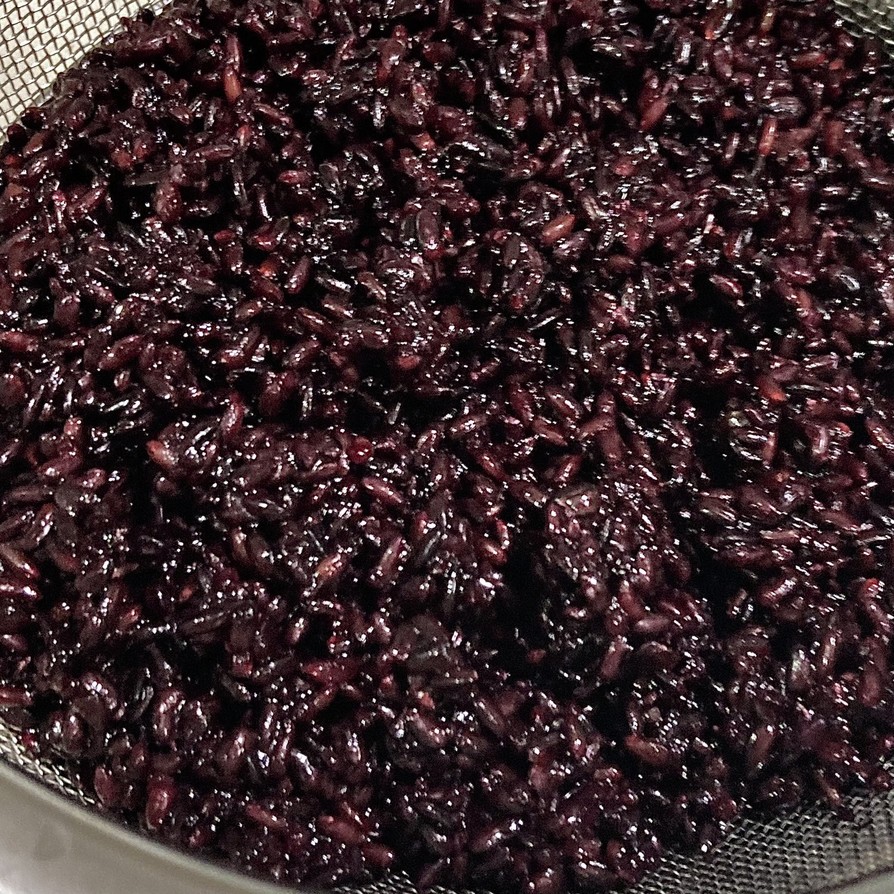 簡単な黒米（赤米）の炊き方！（茹で方？）の画像