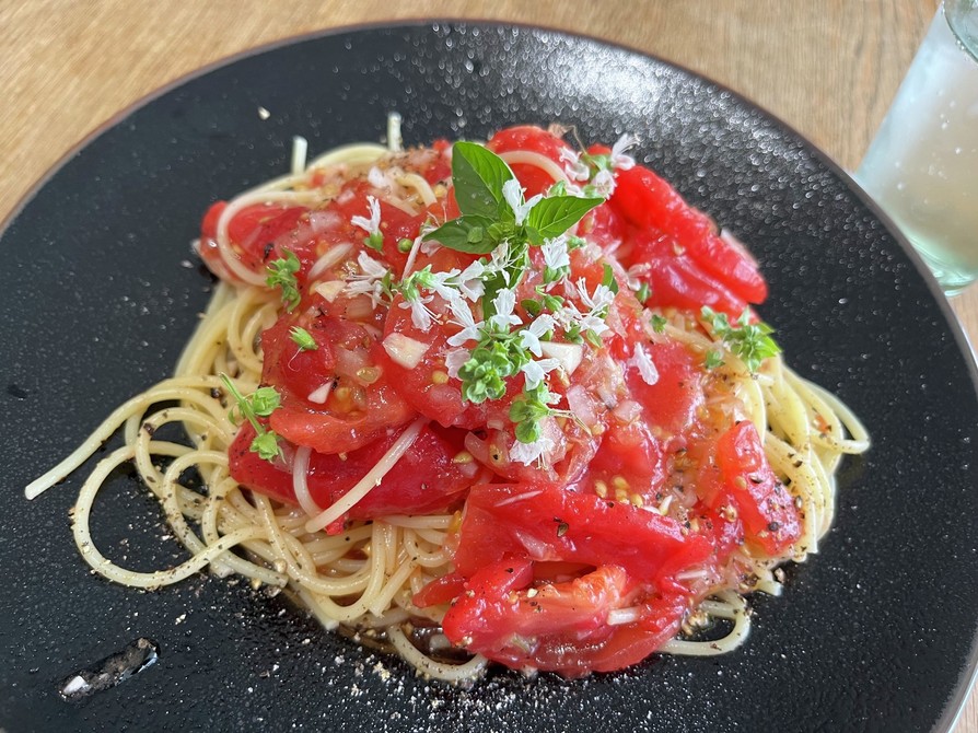 完熟トマトの冷製パスタの画像