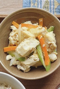 余り野菜で簡単！炒り豆腐