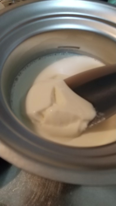 豆乳と牛乳で自家製ヨーグルトの写真