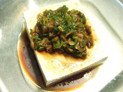 豆腐のザーサイおつまみの写真