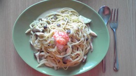 海老のクリームパスタ