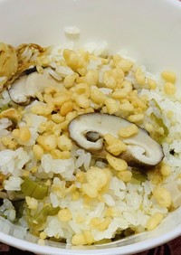 長葱と椎茸の炊き込みご飯