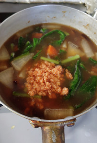 ヨウサマの減塩三平汁風スープ