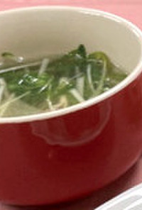 【桜の聖母短大】鶏肉と水菜のスープ