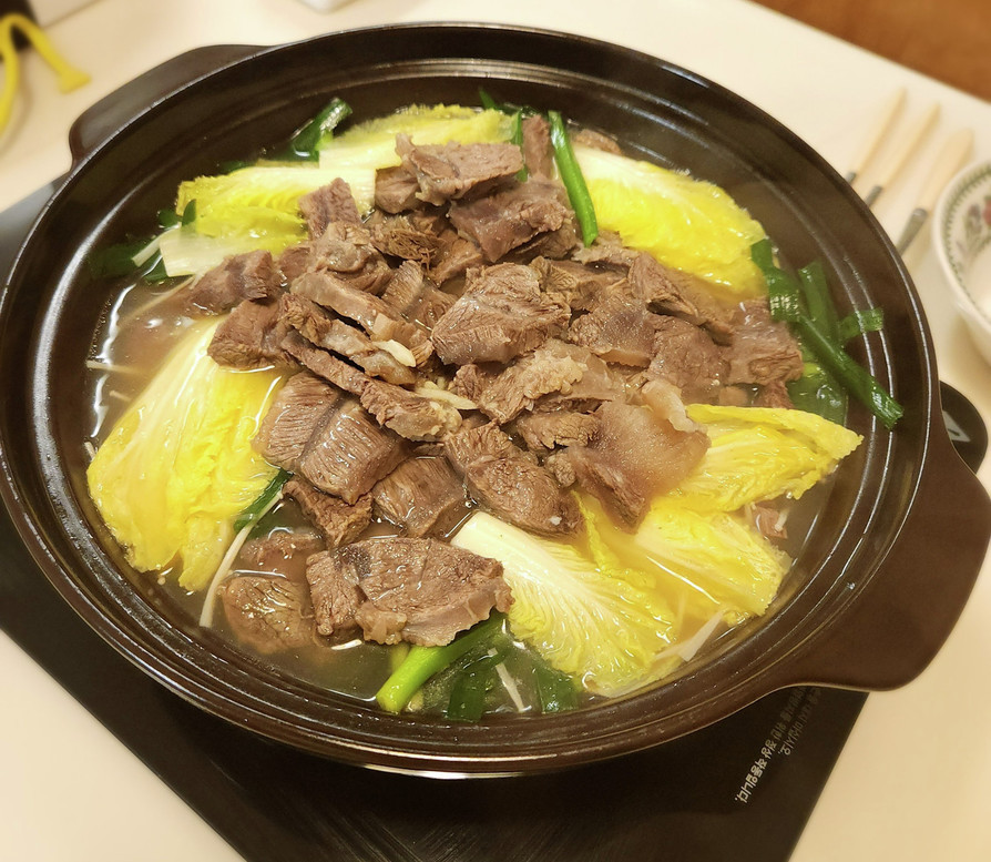 《韓国風》牛バラ肉のスユク寄せ鍋の画像