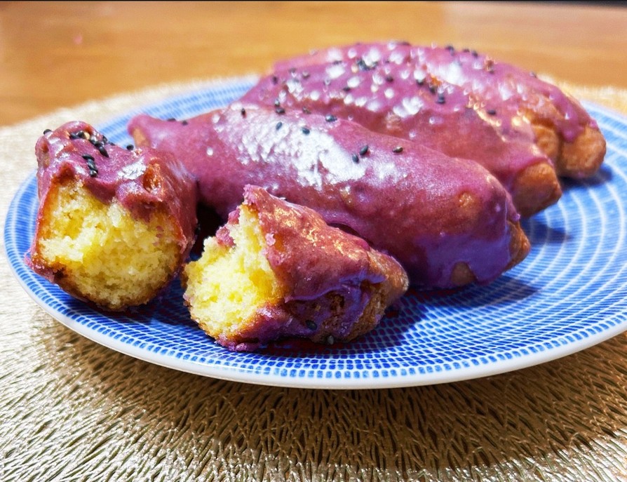 紫芋の米粉ドーナツの画像