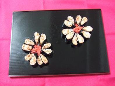 桜の巻き寿司の写真