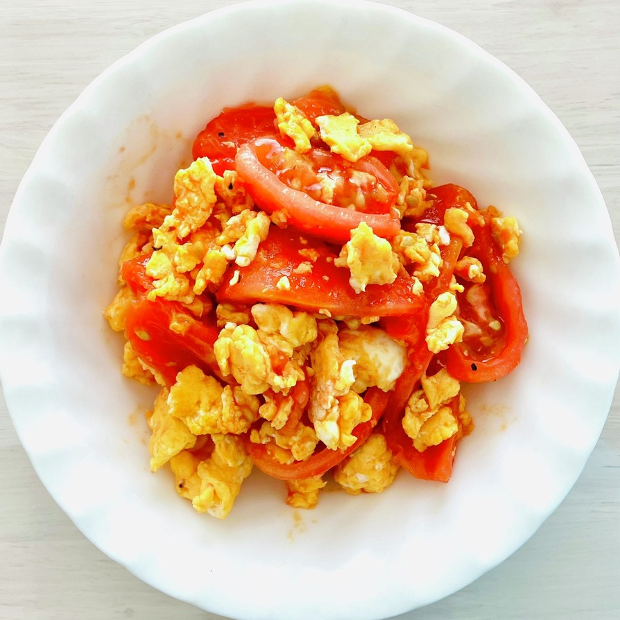 卵とトマトの中華風炒めの画像