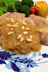 梨のソース 〜豚ロースステーキ