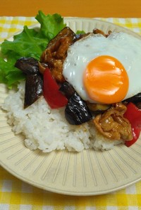 【美人レシピ】豚肉と夏野菜のロコモコ丼