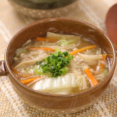 えのきと白菜の中華風とろみスープの写真