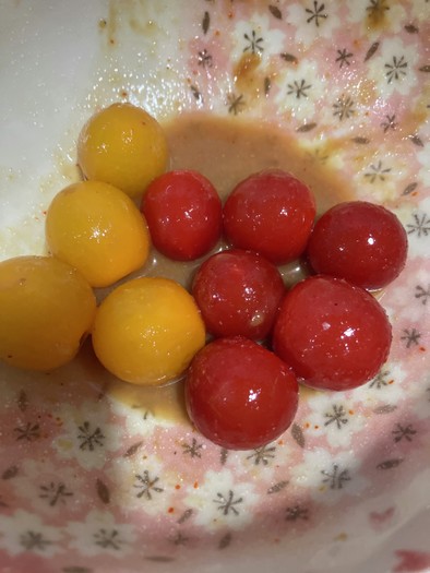 オガタ風　ミニトマト酢味噌和えの写真