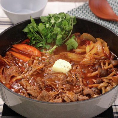 コクうま☆牛肉と野菜のデミグラすき焼きの写真