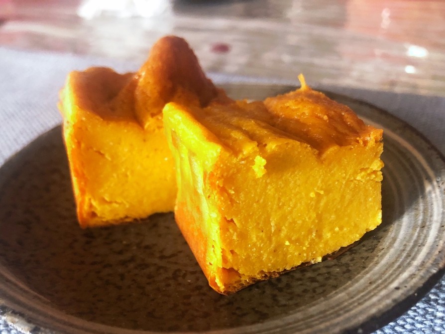 ミキサーで！かぼちゃの簡単チーズケーキの画像