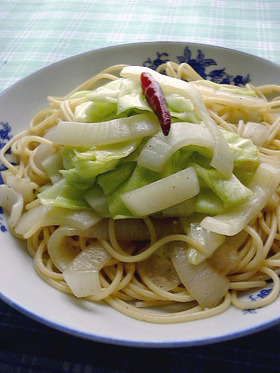春キャベツと新たまねぎの春いっぱいパスタ