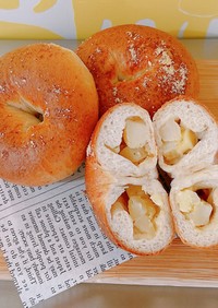 絶品!ごろごろじゃが明太チーズ☆ベーグル