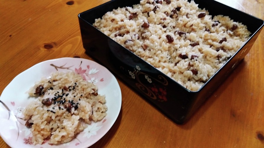 もち米なしのお赤飯の画像