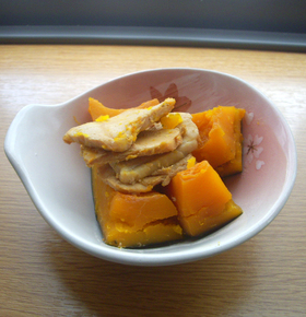 炊飯器で煮物(かぼちゃ)