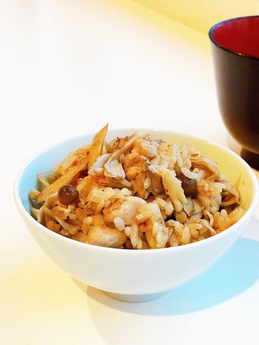 簡単キノコご飯で食べ応えのダイエットの画像