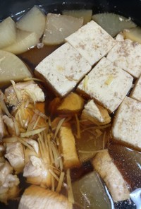 豆腐と鶏肉の煮付け